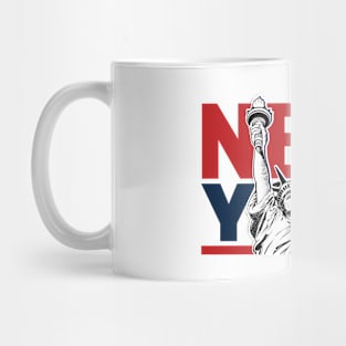 New York City Text with Liberty Statue Mug